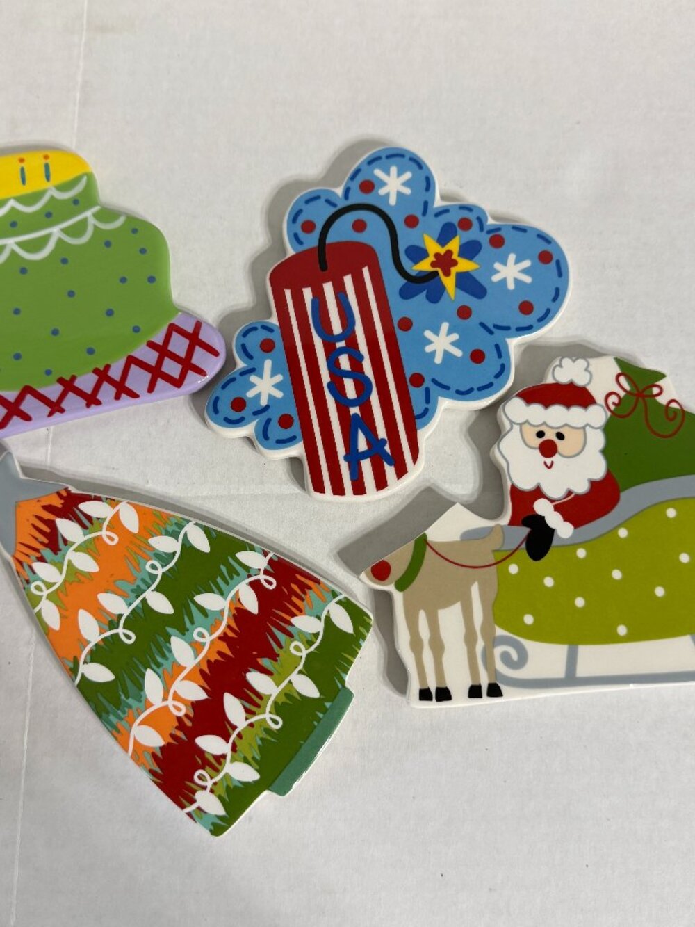 Happy Everything Ceramic Mini Attachments 3 Set Christmas Birthday America (+1)